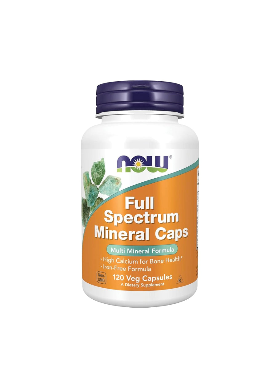 NOW Foods Full Spectrum Minerals Iron-free 120 Kapslar framsida