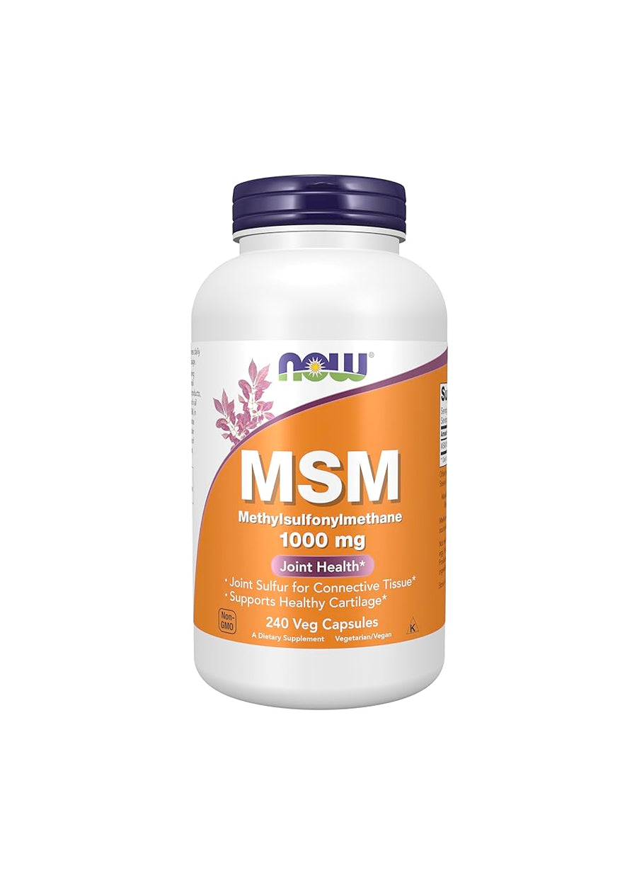 NOW Foods MSM Methylsulphonylmethane 1000mg 240 Kapslar framsida
