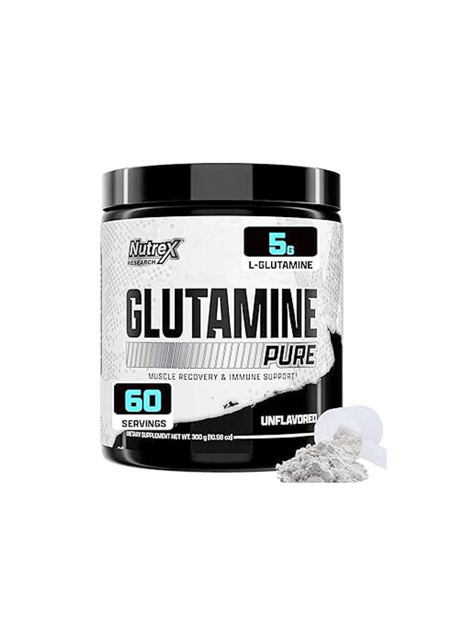 Glutamintillskott Nutrex Research i burk, pulver, oparfymerad smak, 300 g