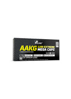 Kapselförpackning i svart med gul AAKG Extreme Mega Caps-etikett