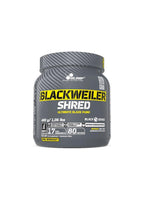 Tillskottsburk Olimp Blackweiler Shred 480 g, mörk grå och gul etikett