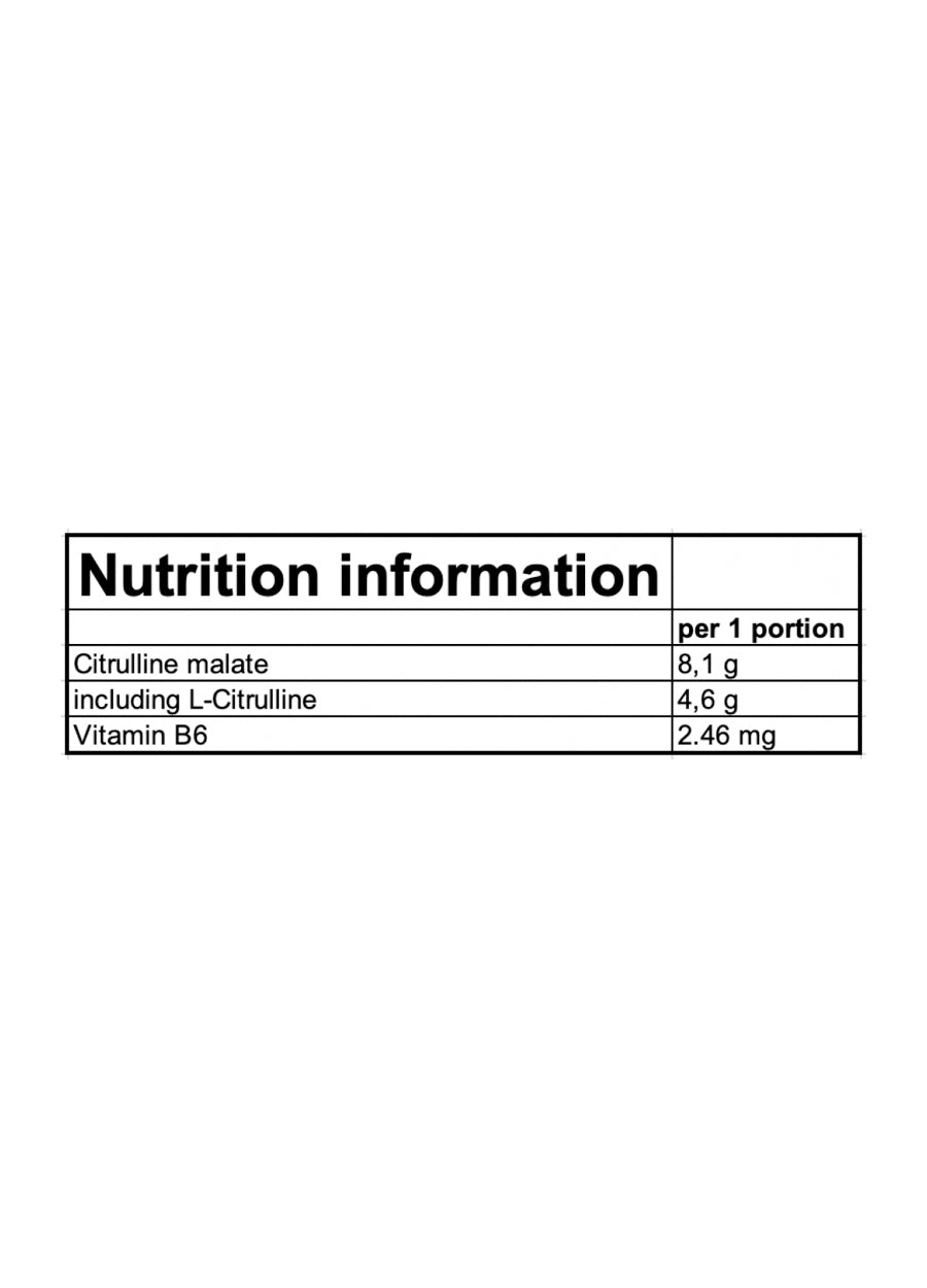 Näringsinformation per portion: Citrullinmalat och vitamin B6, 2,46 mg