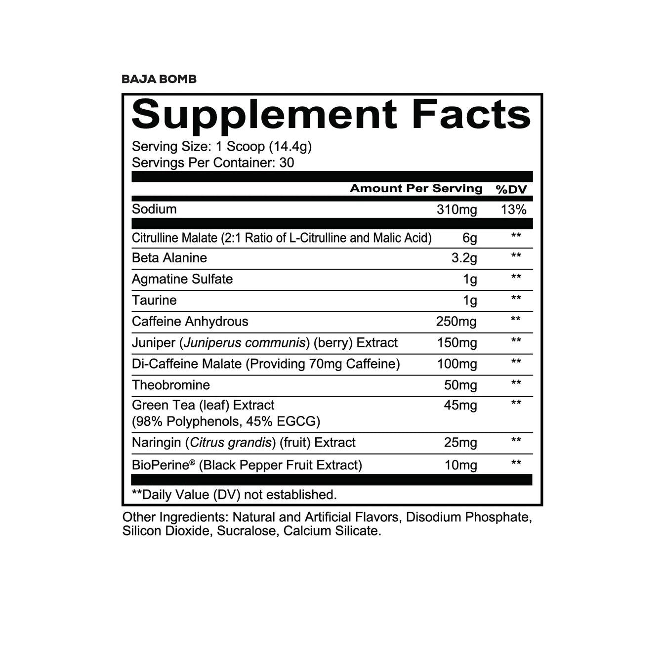 Redcon1 Total War Preworkout 429g Innehåll