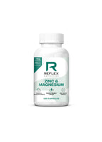 Reflex Nutrition zink- och magnesiumkapslar i vit flaska med etikett