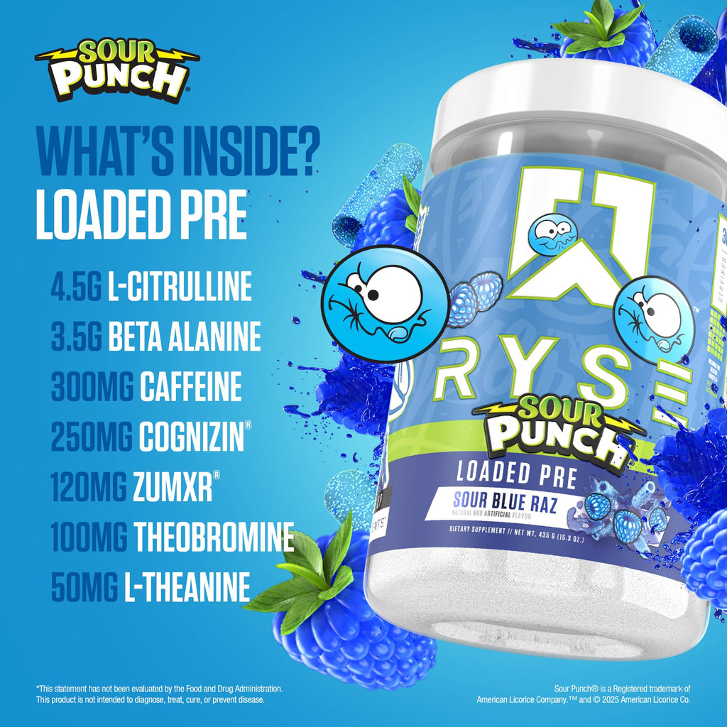 RYSE Supplement Loaded Pre 474g Innehåll