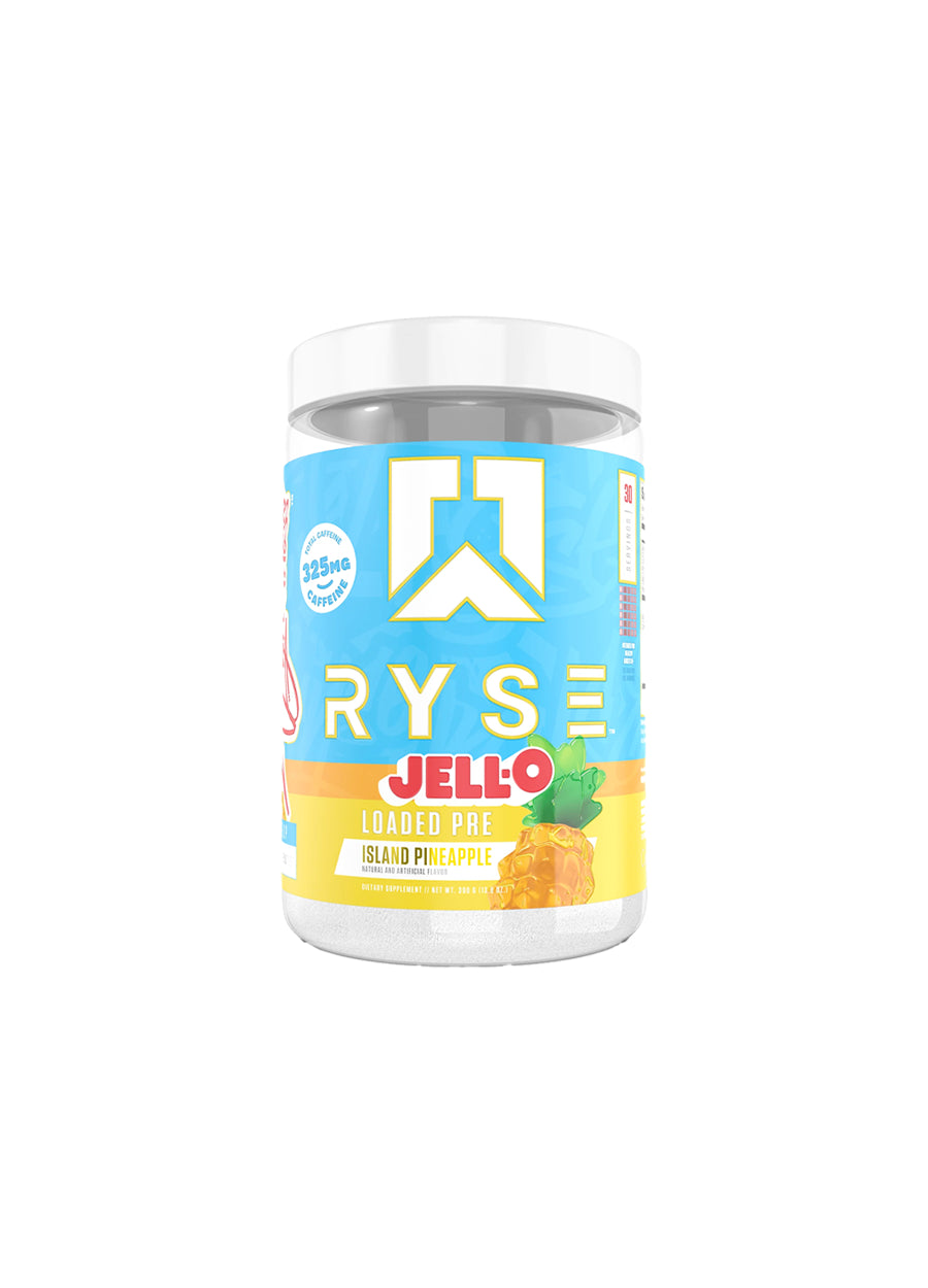 RYSE Supplement Loaded Pre 474g Jell-O Island Pineapple Framsida