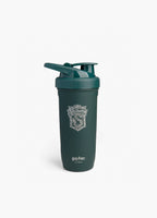SmartShake drickflaska 900 ml med skaklock i mörkgrönt, Slytherin-emblem och Harry Potter-text