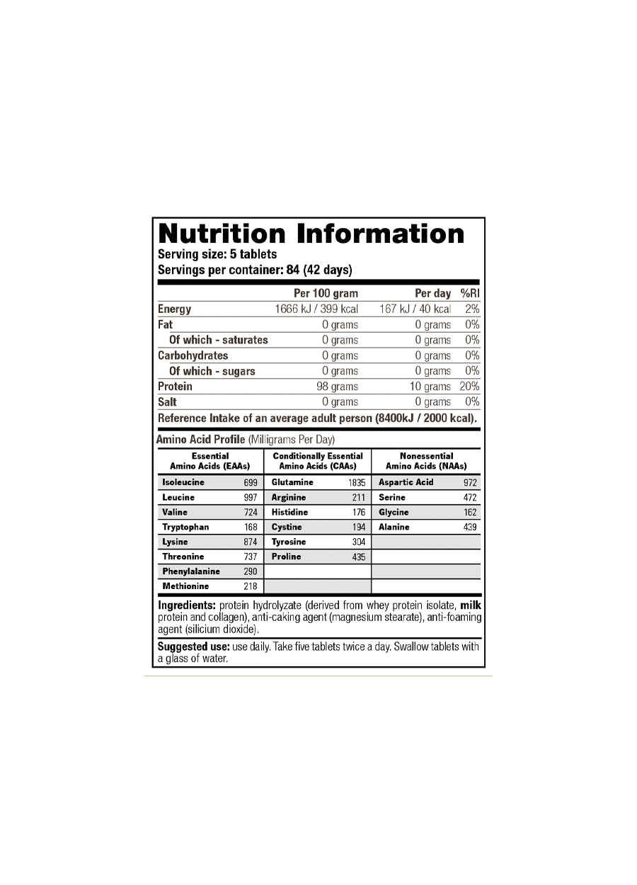 STACKER2 Amino Xplode 10,000 420 Tabletter innnehåll