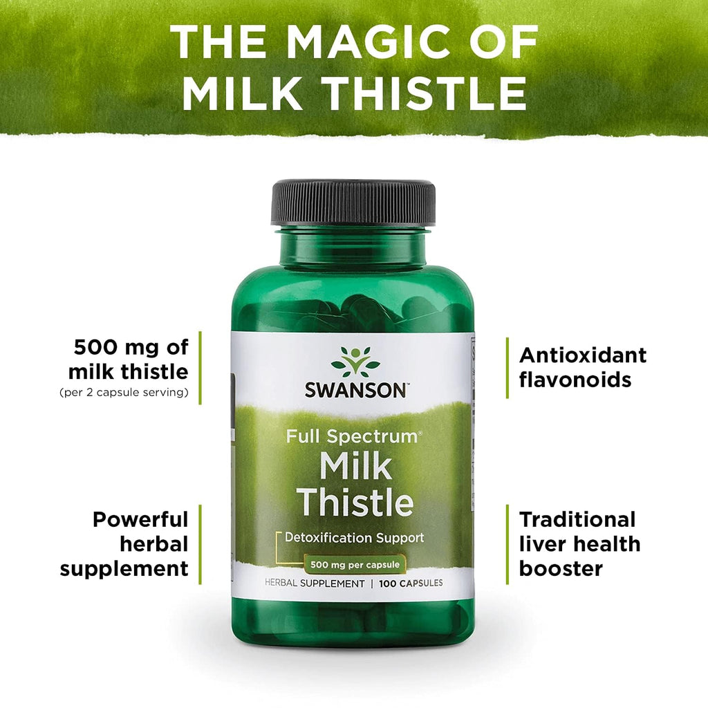Swanson Full Spectrum Milk Thistle 500mg 30 Kapslar fördelar