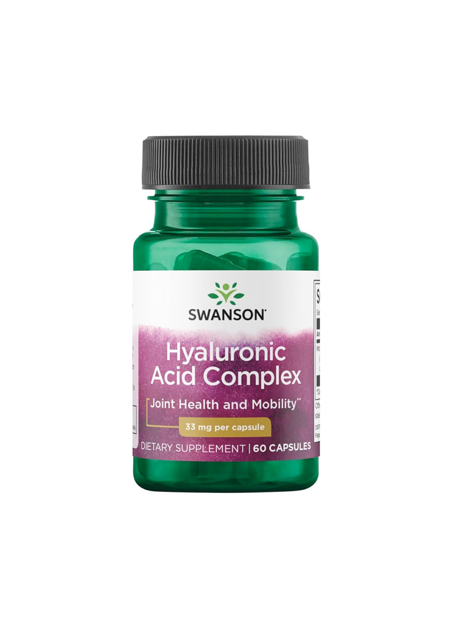 Swanson Hyaluronic Acid Complex 33mg 60 Kapslar Framsida