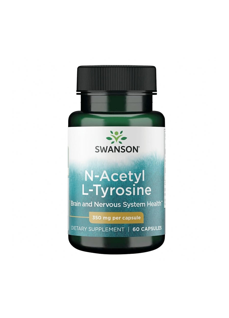 Swanson N-Acetyl L-Tyrosine 350mg 60 Kapslar Framsida