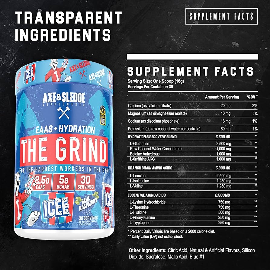 Axe & Sledge The Grind EAA + BCAA innehåll