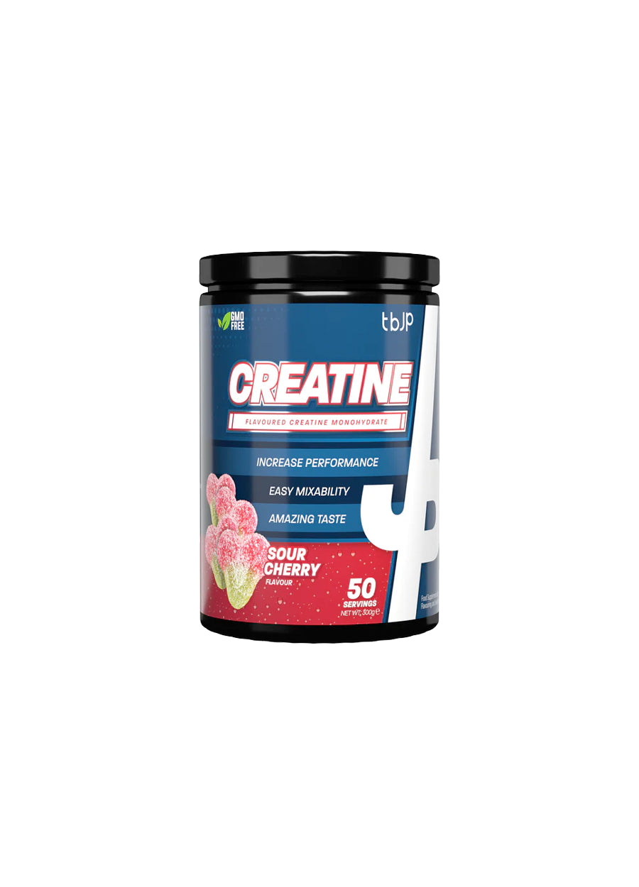 Trained by JP Flavoured Creatine 300g Sour Cherry framsida