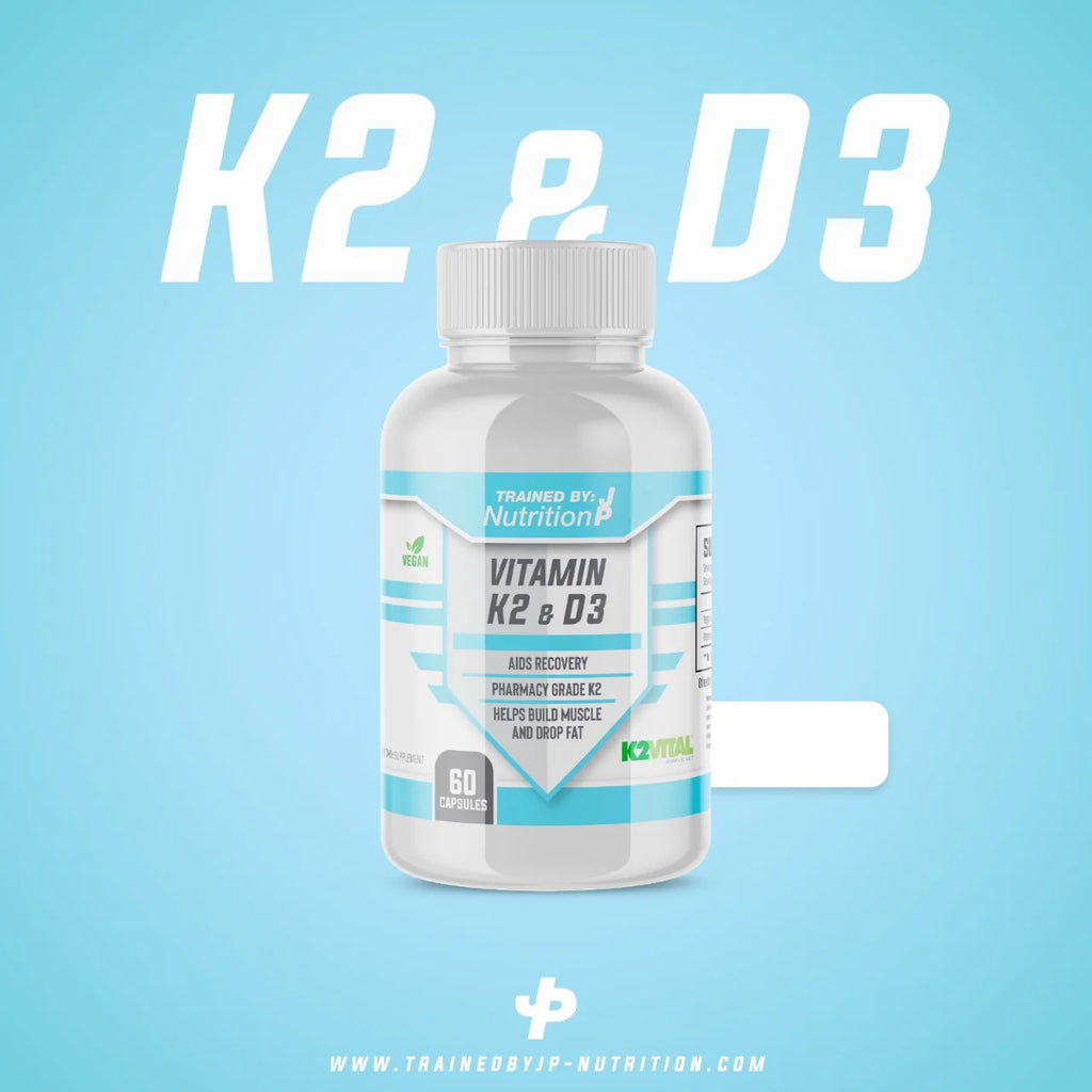 Kapselburk för vitamin K2 och D3 med lock och etikett, 60 kapslar