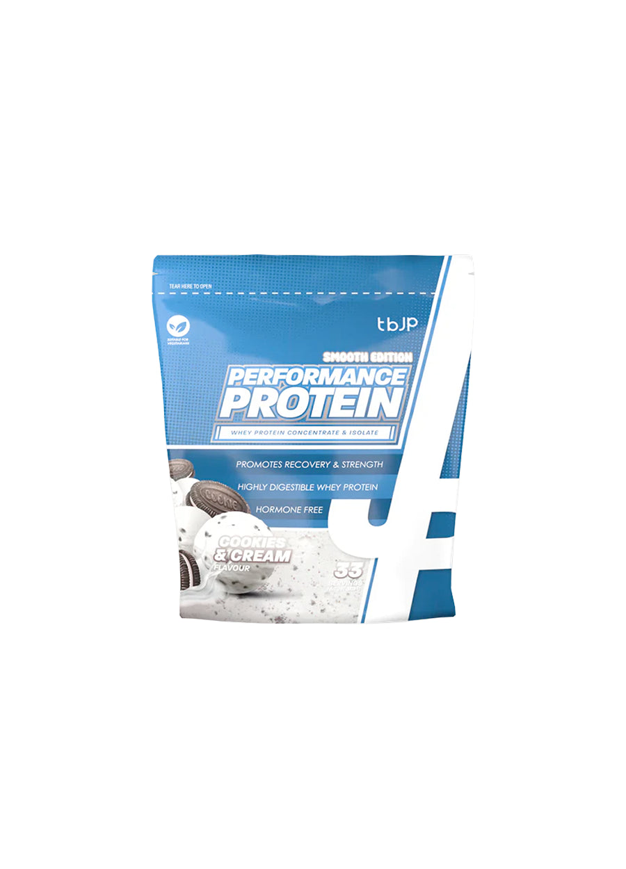 Proteinpulverpåse med cookies & cream-smak