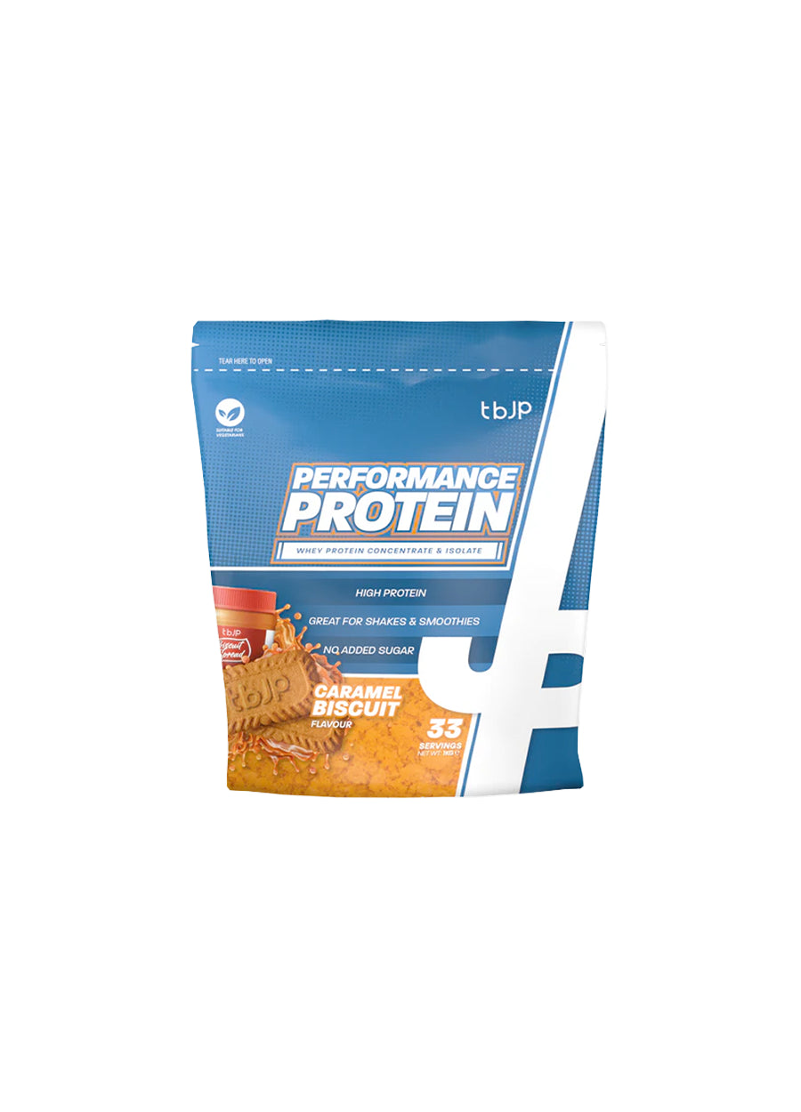 Proteinpulverpåse, caramel biscuit, 1 kg