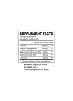 Unwind kapslar etikett med supplement facts och ingredienslista