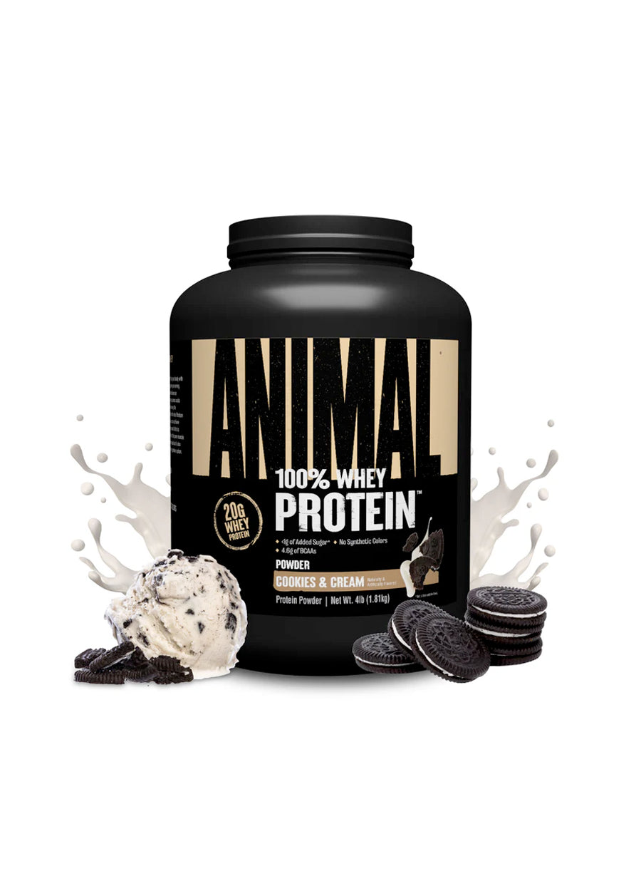 Universal Nutrition Animal Whey 2300g Cookies & Cream Framsida