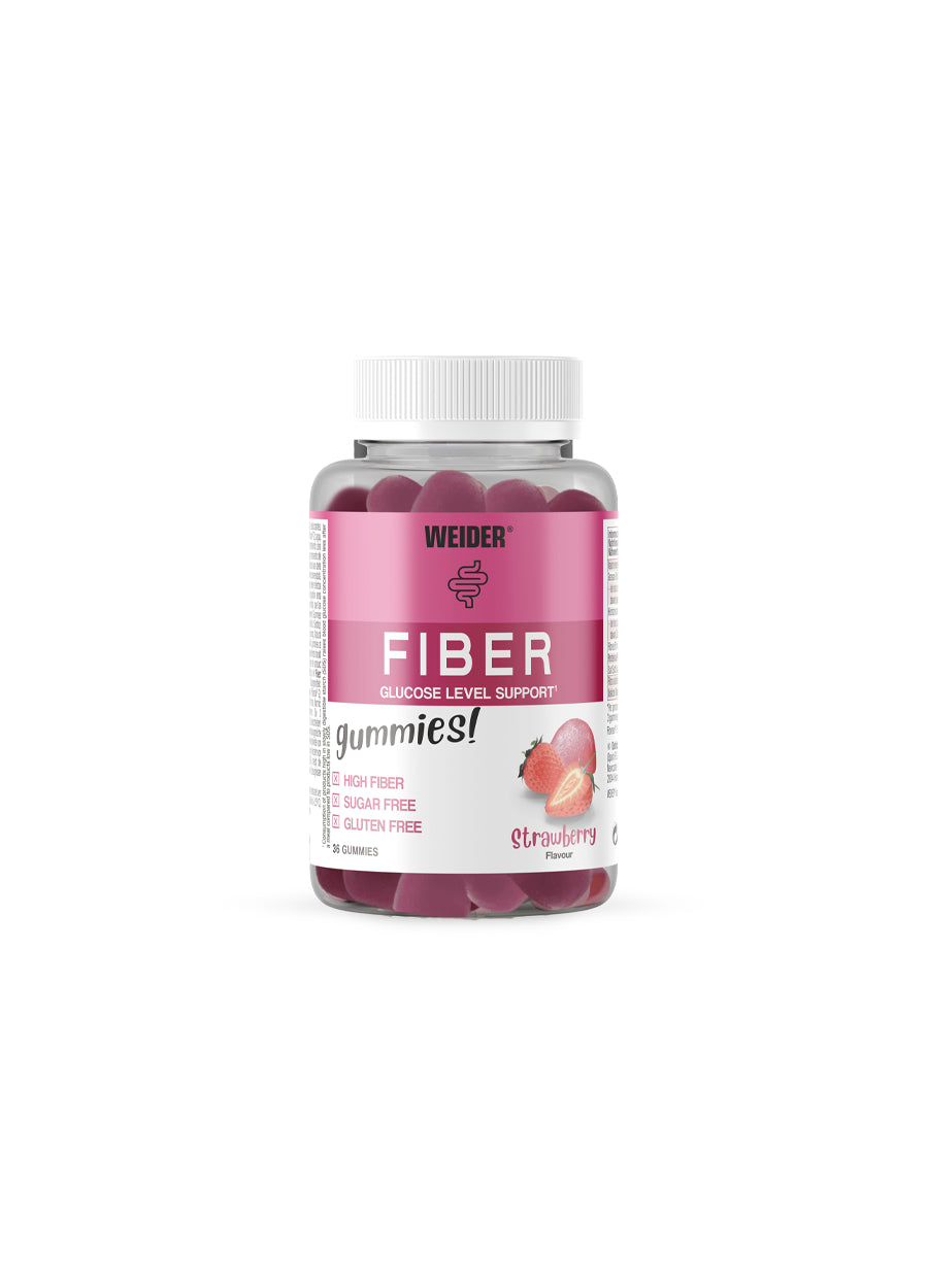 Weider Fiber Strawberry 36 Gummies Framsida