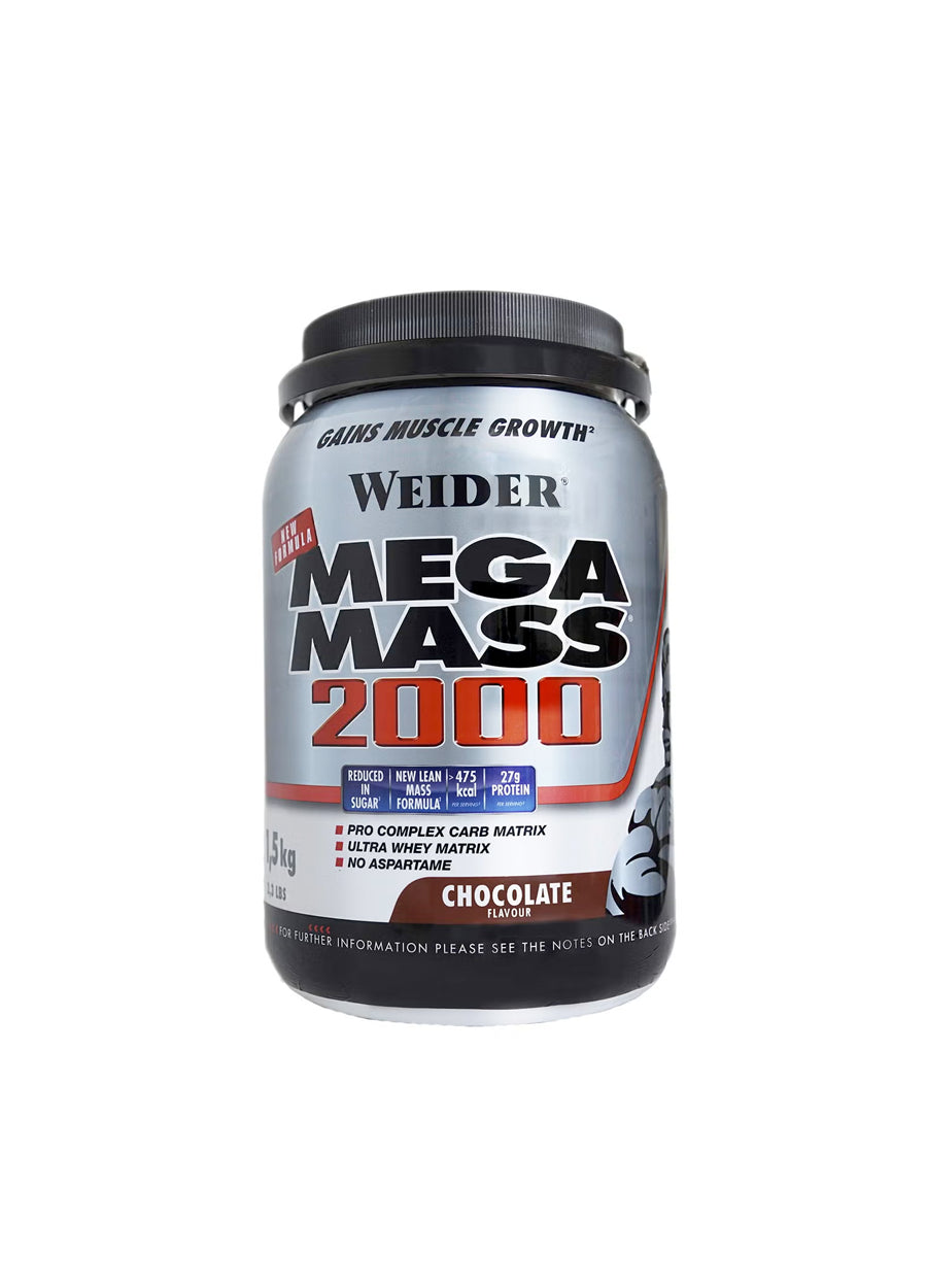 Weider Mega Mass 2000 1500g Chocolate Framsida