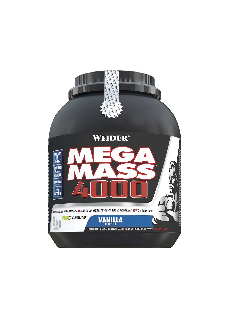 Weider Mega Mass 4000 3000g Vanilla Framsida
